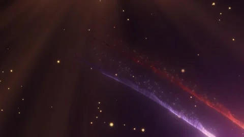 Abstract background with glowing light streaks and particles in dark space Video stock 341732957