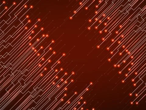 Abstract background of glowing lines and dots Stock Illustration