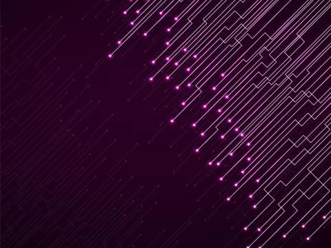 Abstract background of glowing lines and dots Stock Illustration