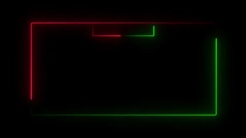 Abstract background with glowing lines. Neon effect rectangle frame line se.. Stock Footage 310153521