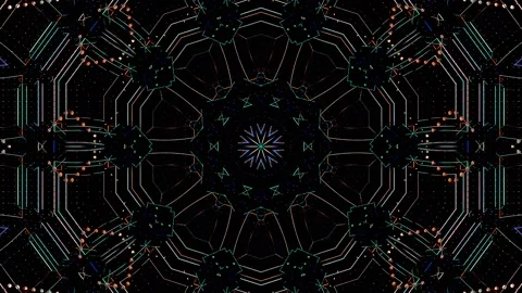 Abstract background, glowing lines that regulate beautiful colorful movements Video stock 211148198