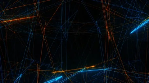 Abstract background with glowing moving lines. Network connection structure. Stock Footage 283980794