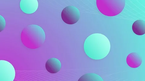 Abstract background of glowing neon balls. Video stock 125485259