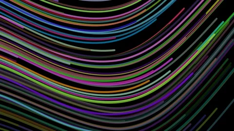 Abstract Background Of Glowing Neon Lines In Cartoon Style Stock Footage 124507302