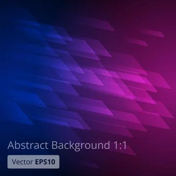 Abstract background with glowing neon rectangles creating dynamic perspective Stock Illustration