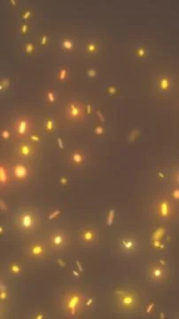 Abstract background with glowing orange and yellow particles resembling spark Stock Illustration
