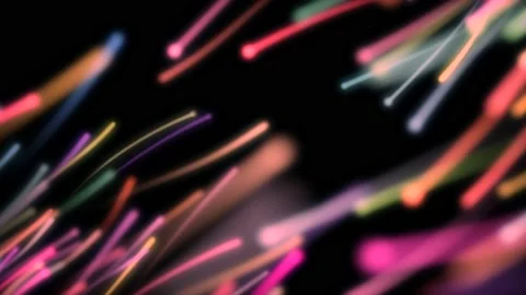 Abstract background with glowing particles and light streaks of fiber optics Ani Video stock 239455797