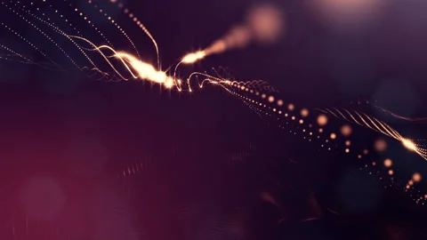 Abstract background of glowing particles with shining bokeh sparkles Stock Footage 106223701