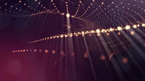 Abstract background of glowing particles with shining bokeh sparkles Stock Footage 106224583
