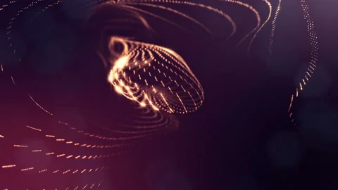Abstract background of glowing particles with shining bokeh sparkles Stock Footage 106226230