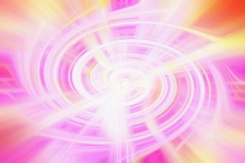 Abstract background with glowing pink and yellow light swirls in a dynamic Stock Illustration