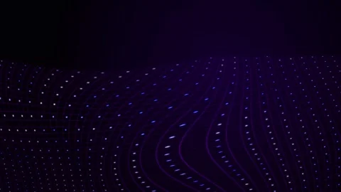 Abstract Background With Glowing Purple Dotted Lines Creating A Futuristic .. Stock Footage 346068169