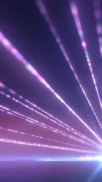 Abstract background with glowing purple light trails creating a futuristic mo Stock Illustration