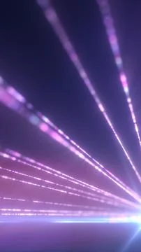Abstract background with glowing purple light trails creating a futuristic mo Stock Illustration