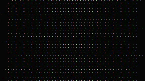 Abstract background of glowing red green and blue pixel grid dots Stock Footage 346663550