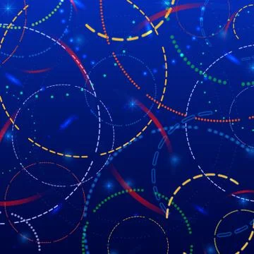 Abstract background with glowing rings vector Stock Illustration