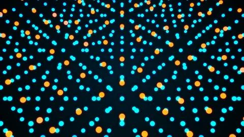 Abstract background of glowing spheres Illustrazione stock