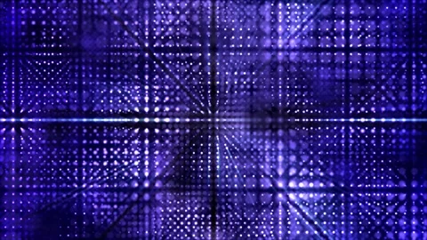 Abstract background with glowing surface of dots. Movements of particles Stock Footage 280651686