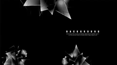 Abstract background with glowing triangles that overlap. isolated black backg Illustrazione stock