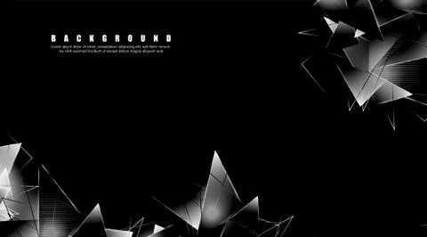 Abstract background with glowing triangles that overlap. isolated black backg 스톡 일러스트