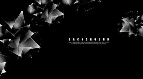 Abstract background with glowing triangles that overlap. isolated black backg Stock Illustration