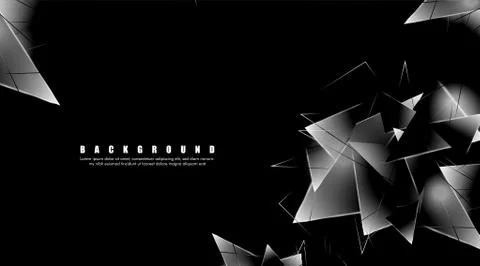 Abstract background with glowing triangles that overlap. isolated black backg 스톡 일러스트
