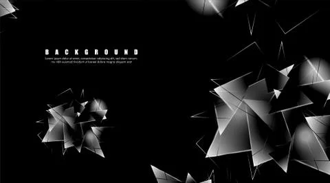 Abstract background with glowing triangles that overlap. isolated black backg 스톡 일러스트