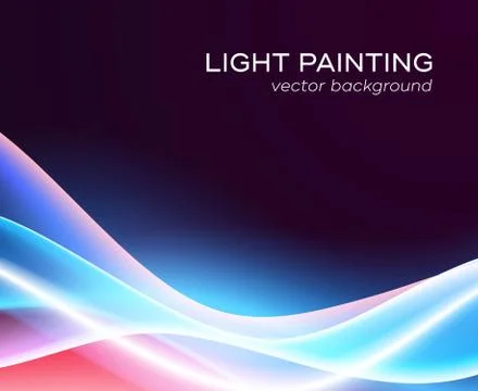 Abstract background glowing waves Stock Illustration