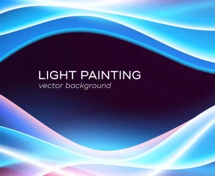 Abstract background glowing waves Stock Illustration