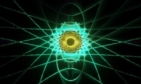 Abstract background of glowing wavy surface. Gaming, galaxy, star track backg Stock Photos