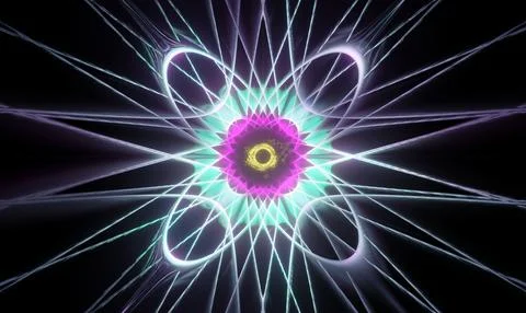 Abstract background of glowing wavy surface. Gaming, galaxy, star track backg Stock Photos