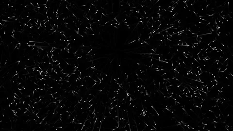 Abstract background with glowing white light streaks and particles Video stock 343611612