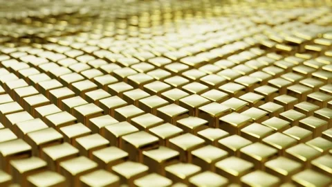 Abstract background of gold cubes Stock Footage 164241999