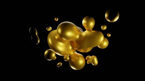 Abstract background Gold object front view Stock Photos