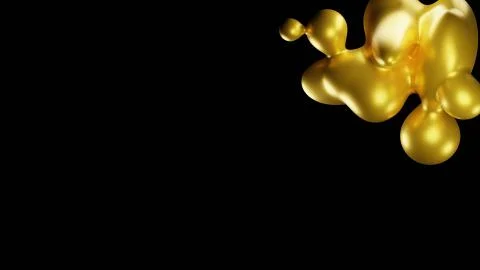 Abstract background Gold object on Upper left corner Stock Photos