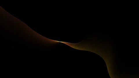 Abstract background gold wave lines flowing isolated on black background. Stock Footage 292912647