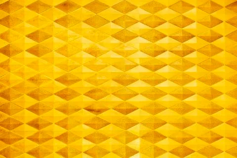 Abstract background from golden brick pattern decoration on wall. Luxury text Stock Photos