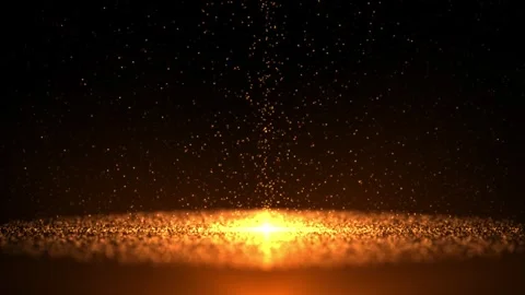 Abstract background of golden dust particles. Gold dots in the background. Stock Footage 288317166