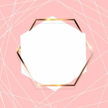 Abstract background with golden frame Template.  Illustratio Stock Illustration