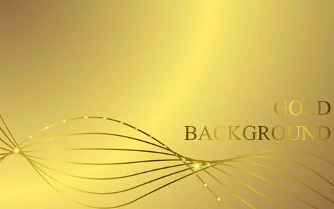 Abstract background of golden light threads. Luxury minimalist design for ba Stock Illustration