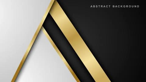 Abstract background with golden lines pattern. Vector material background. Stock Illustration