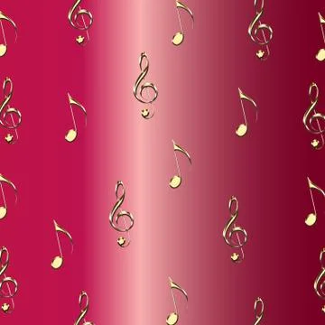 Abstract background with golden musical notes illustration Stock Illustration