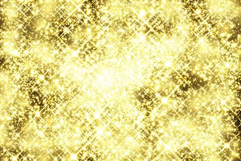 Abstract background. Golden rays of light with luminous magical dust. Glow... Foto stock