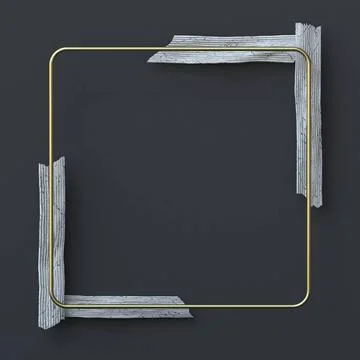 Abstract background golden rectangle with white corners 3D Abstract backgr... Stock Photos