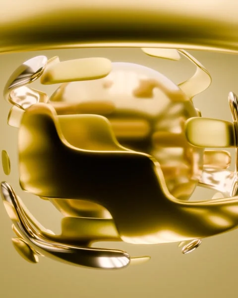 Abstract background with golden sphere Video stock 303670203