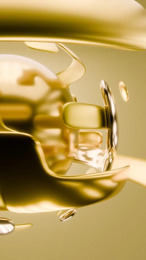 Abstract background with golden sphere Stock Footage 303670373