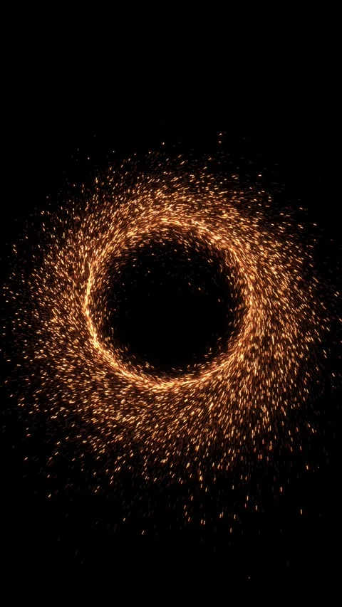 Abstract background with golden spiral light effects inside crystal ball animati Stock Footage 341916522