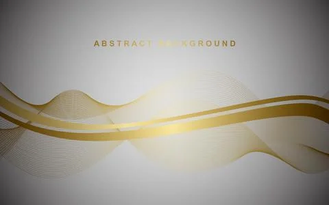 Abstract background of golden waves in the background. 库存插图