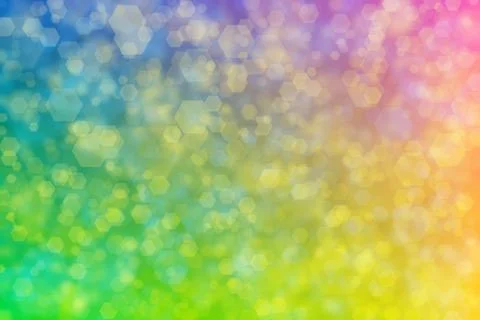 Abstract background gradient from blue to yellow colors and random bokeh patt Stock Photos