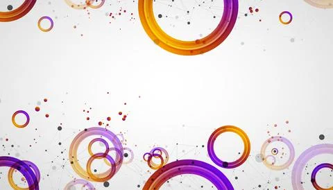 Abstract background with gradient circles. Scientific, futuristic theme with  Stock Illustration